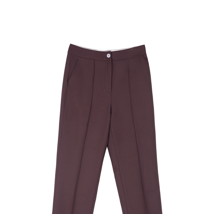 希琳【高级通勤】精纺羊毛显瘦显腿长高腰9分裤CD2167801