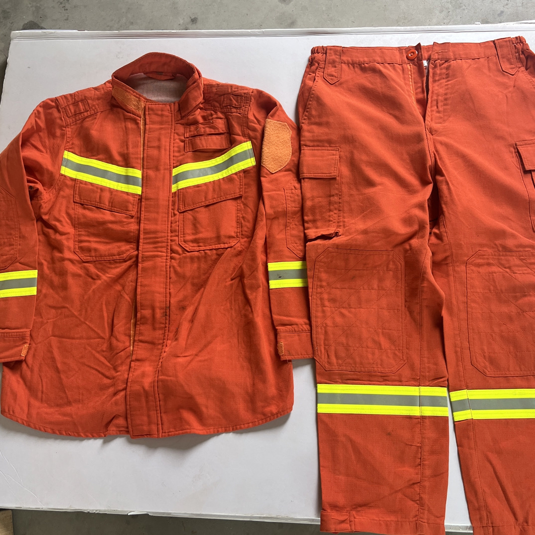 夏季橙色工作服套装电焊服男士卡码拍大