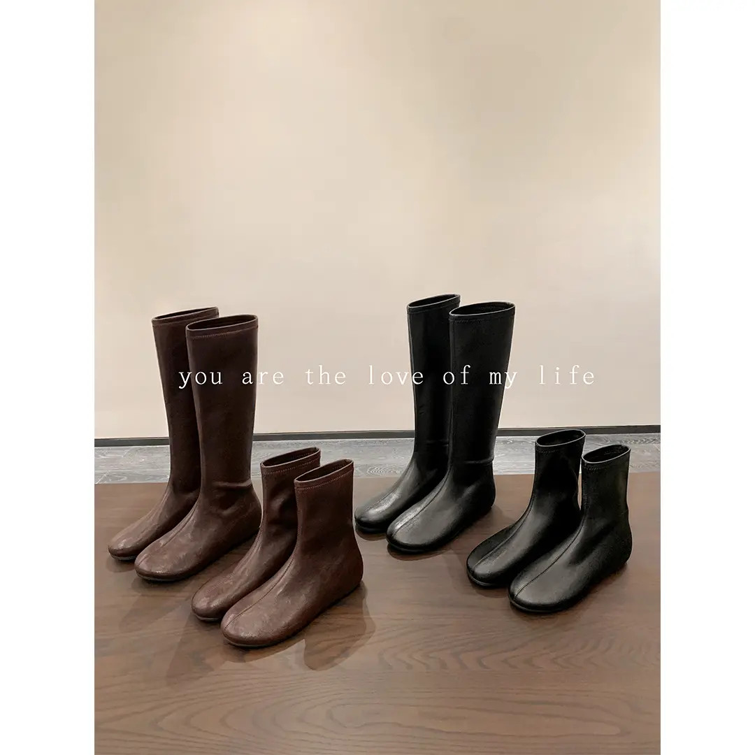 【苏茵茵】首尔博主靴~3cm内增高中高筒瘦瘦靴短靴女骑士靴Z5417001