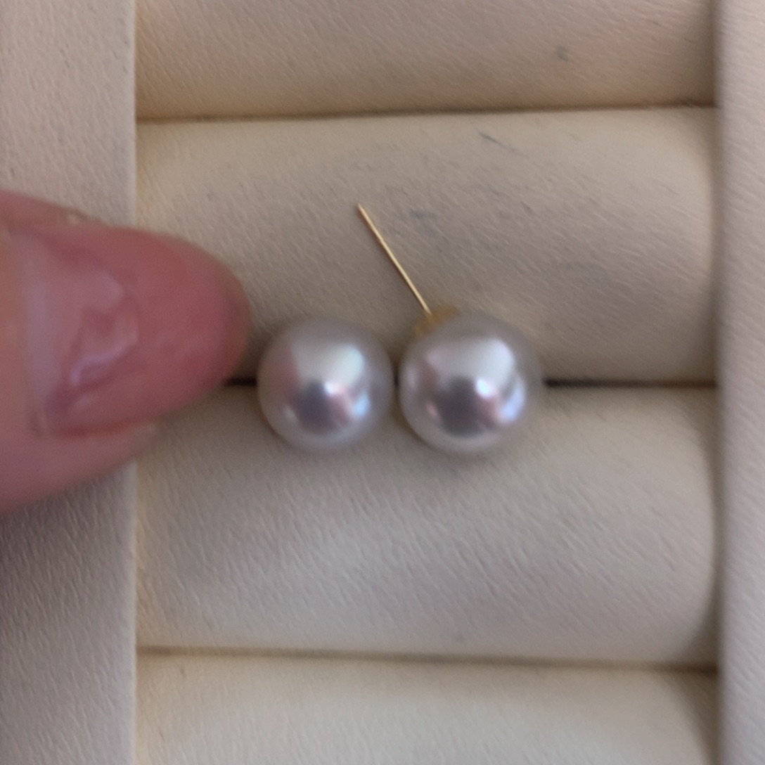 海水珍珠耳饰18K金镶嵌