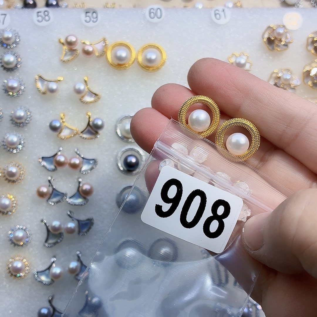 耳饰合金淡水珍珠