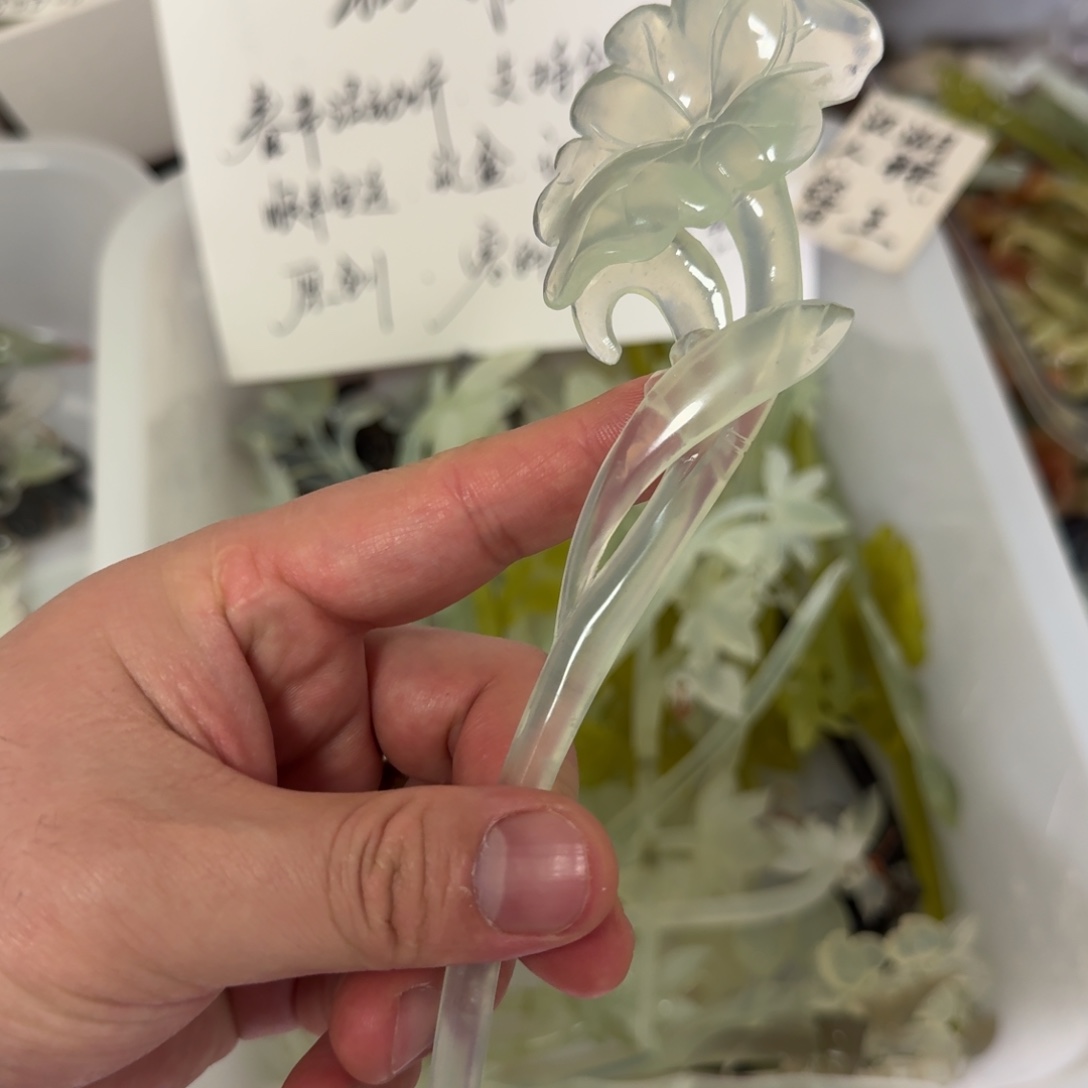 岫玉发饰未镶嵌明君玉簪贼拉好看