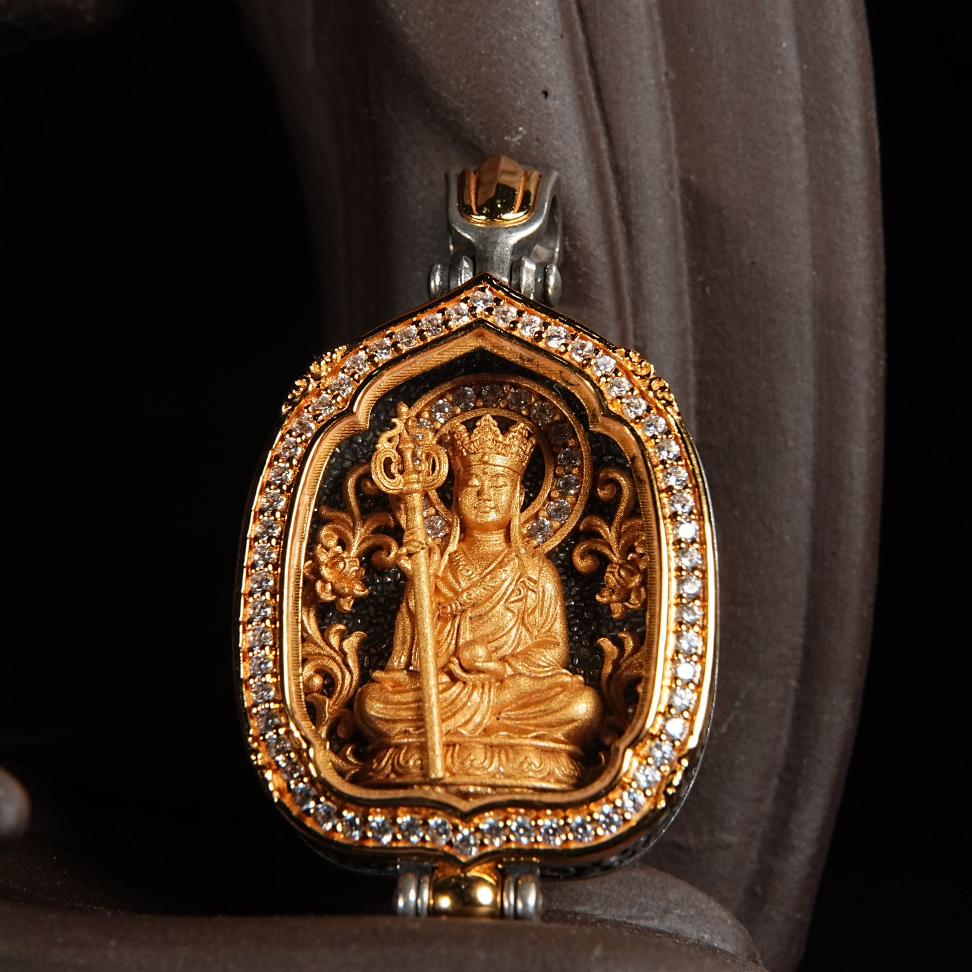 吊坠925银 地藏 黑财神 扎基 龙五爷 赵公明 黄财神吊坠 生日礼物