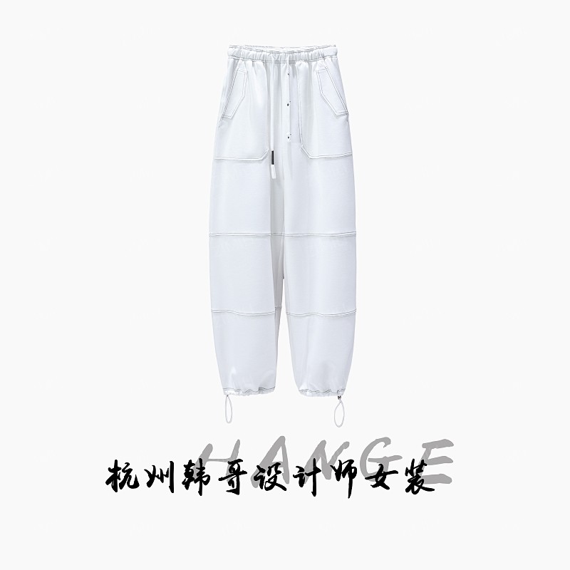 【韩哥女装】2025秋冬新品《白月光》白色撞色外包线工装裤5288-P2