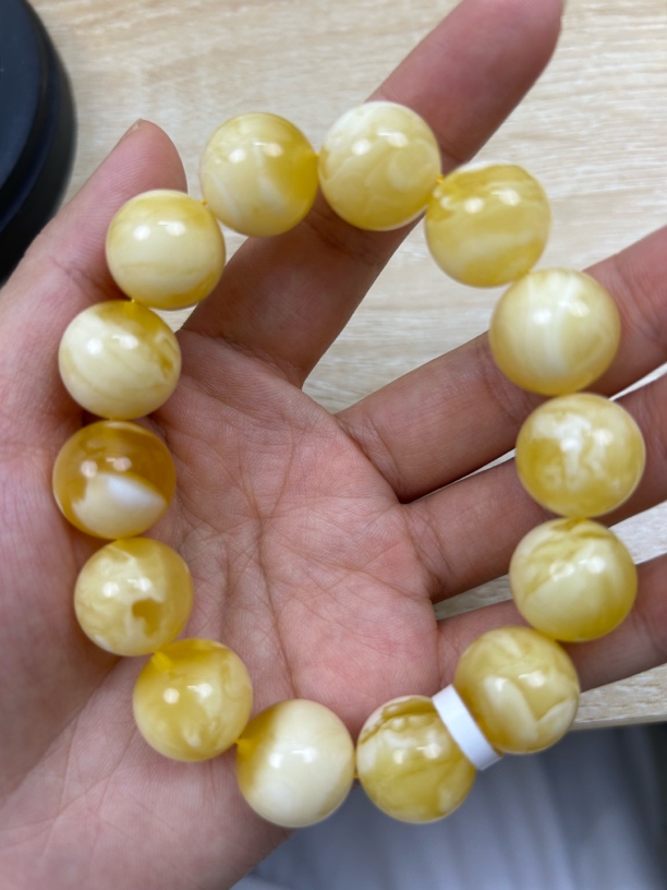 天然琥珀蜜蜡手串