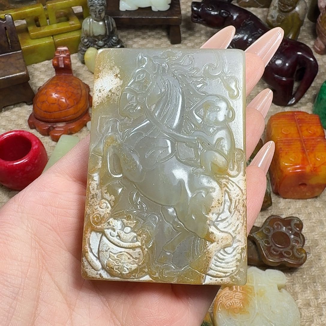 白玉菩提吊坠挂件