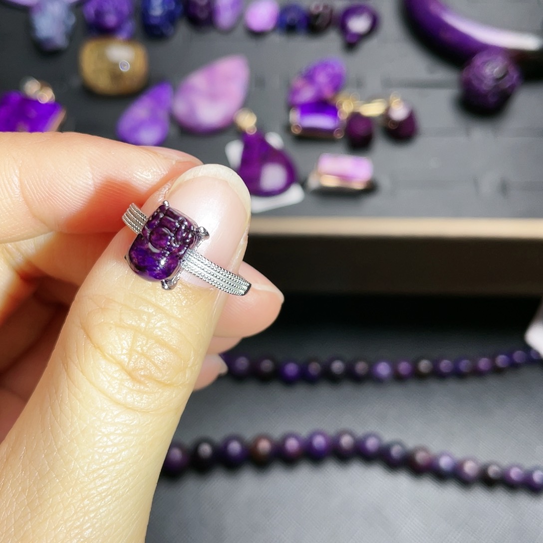 苏纪石（舒俱来）戒指银S925镶嵌