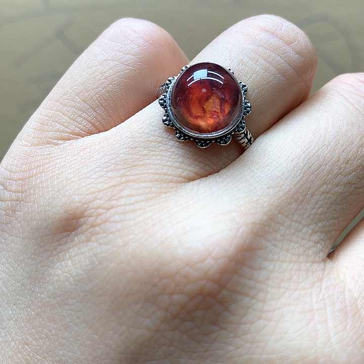 水晶水晶戒指银S925镶嵌用****5