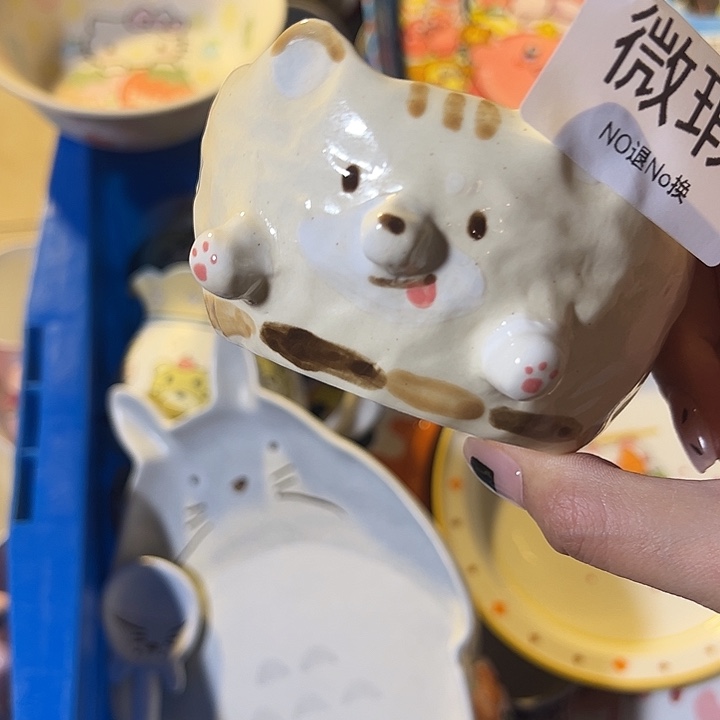 摆件手工不退不换手绘高温釉下彩