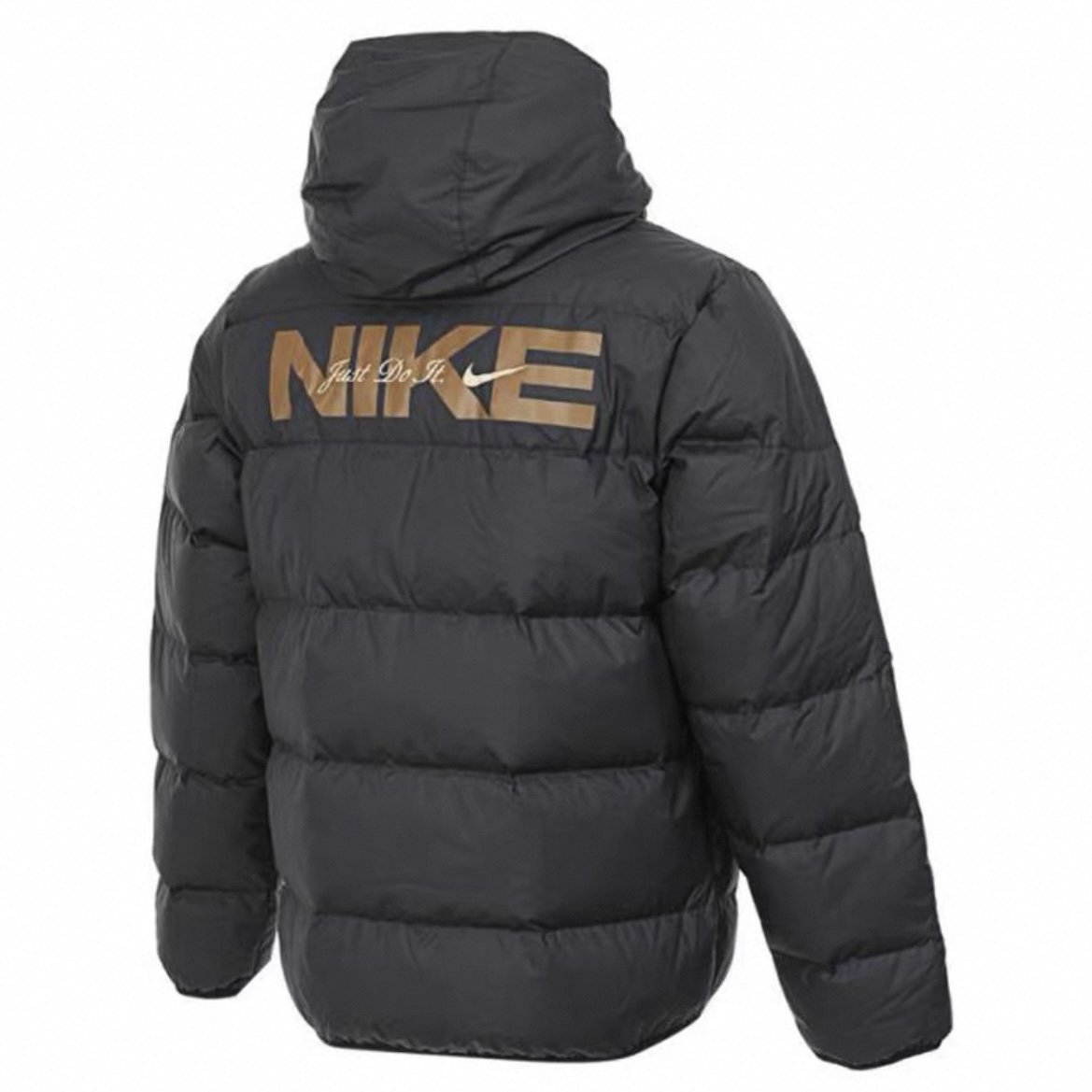 NIKE/耐克男女同款黑色连帽经典金标冬季羽绒服保暖百搭HQ4183010