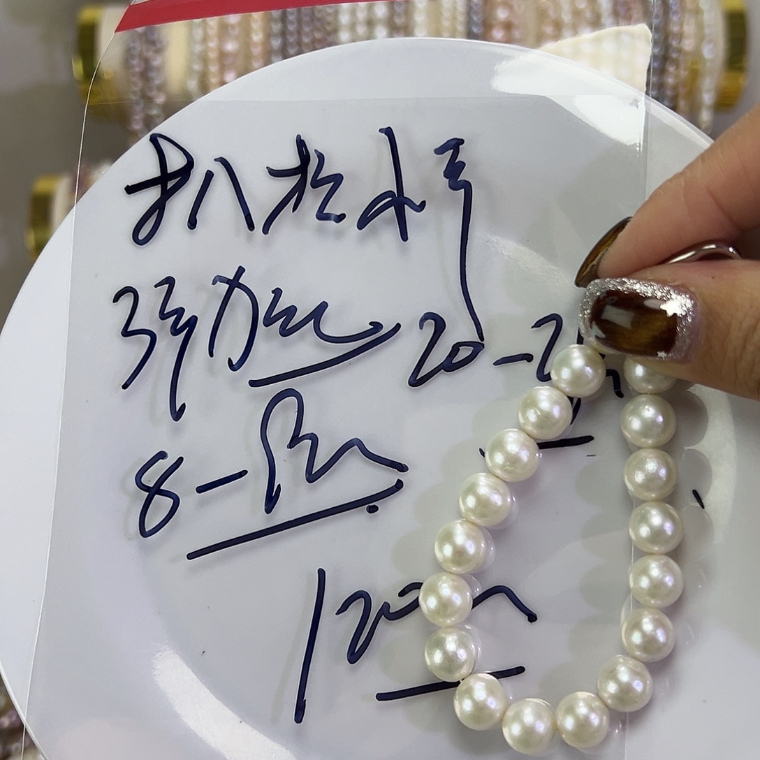 扒***羊淡水珍珠手绳钛钢