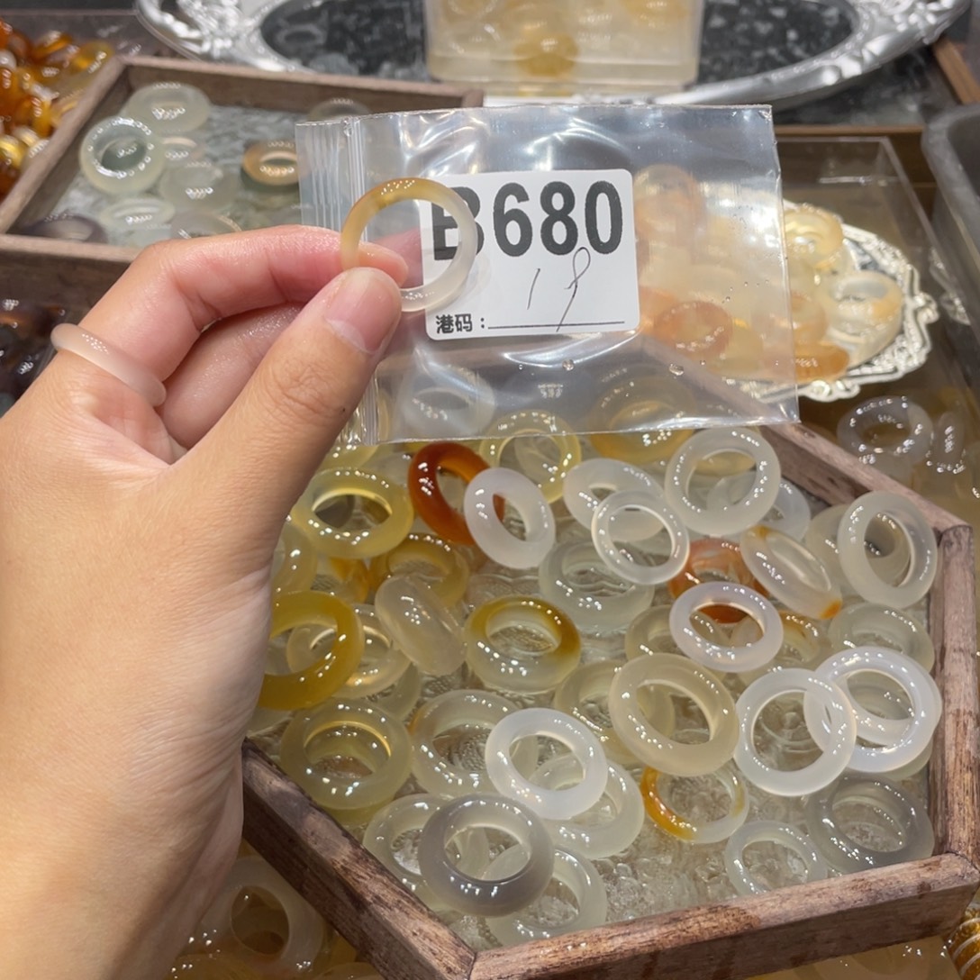 玛瑙/玉髓未镶嵌戒指680