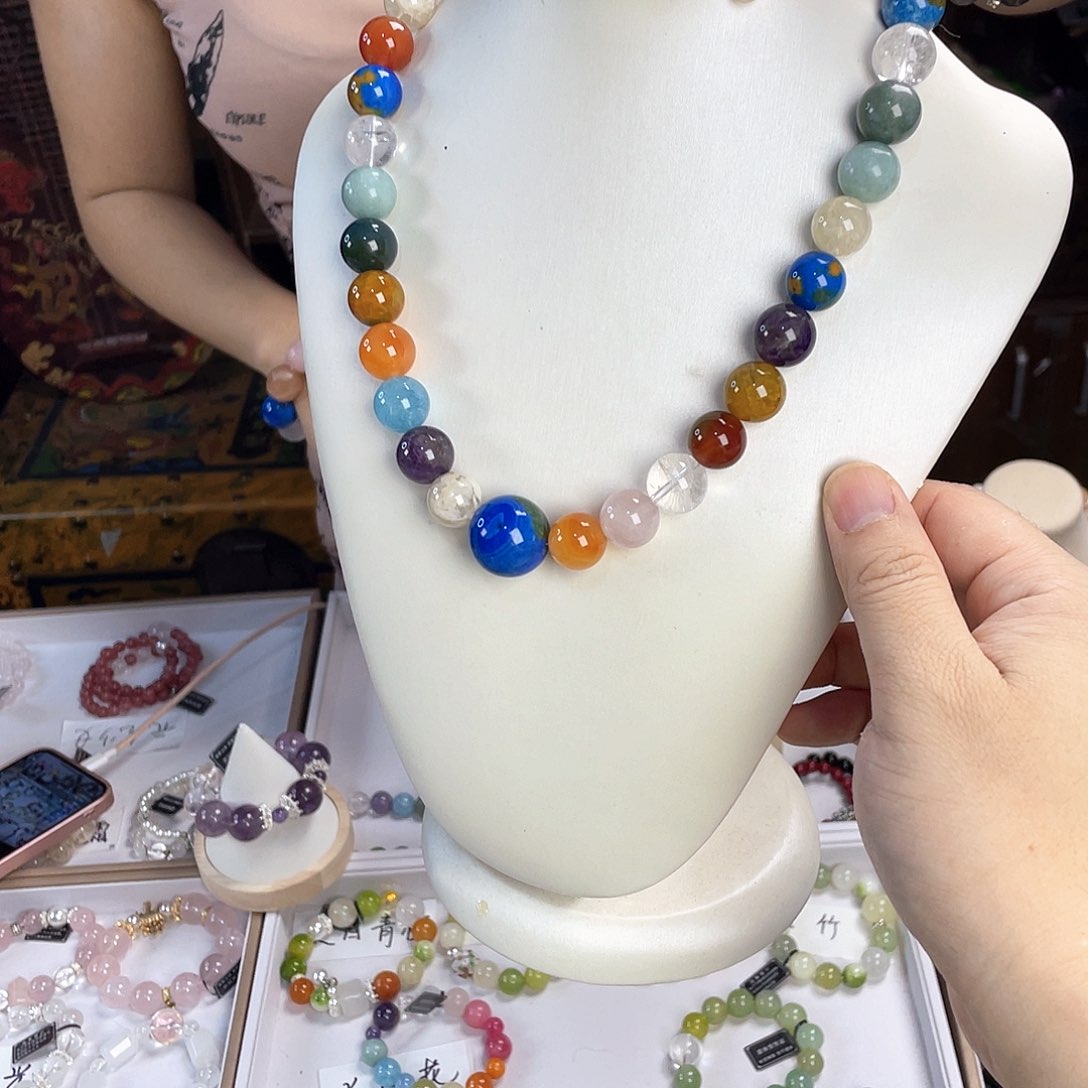 水晶手链银S925镀金镶嵌