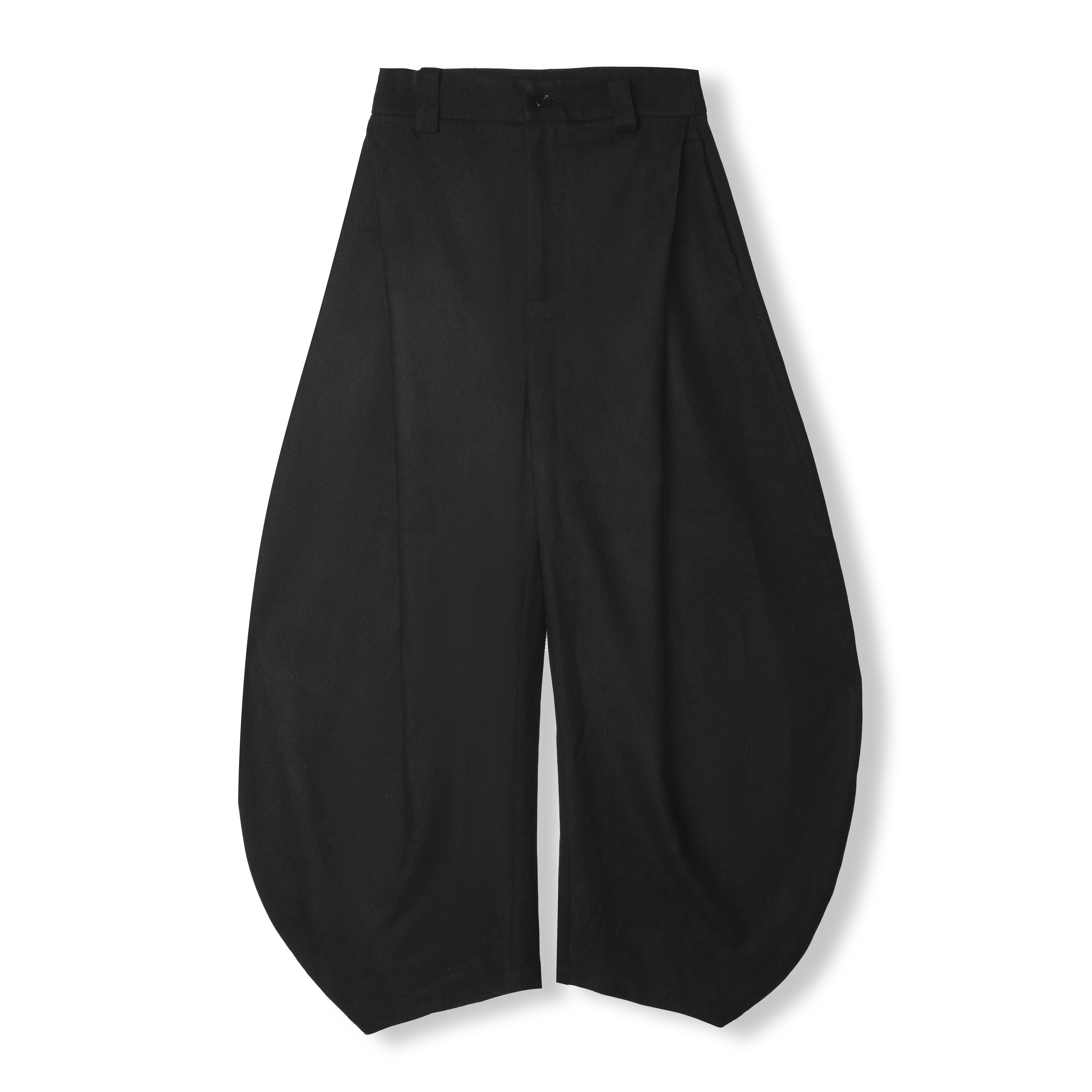 U ROSE[旧港阔步]美式慵懒复古宽松阔腿修身收褶弯刀裤2WRR007