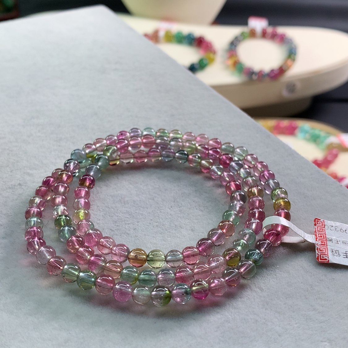 【闪购商品】碧玺手链未镶嵌碧玺西瓜多圈5