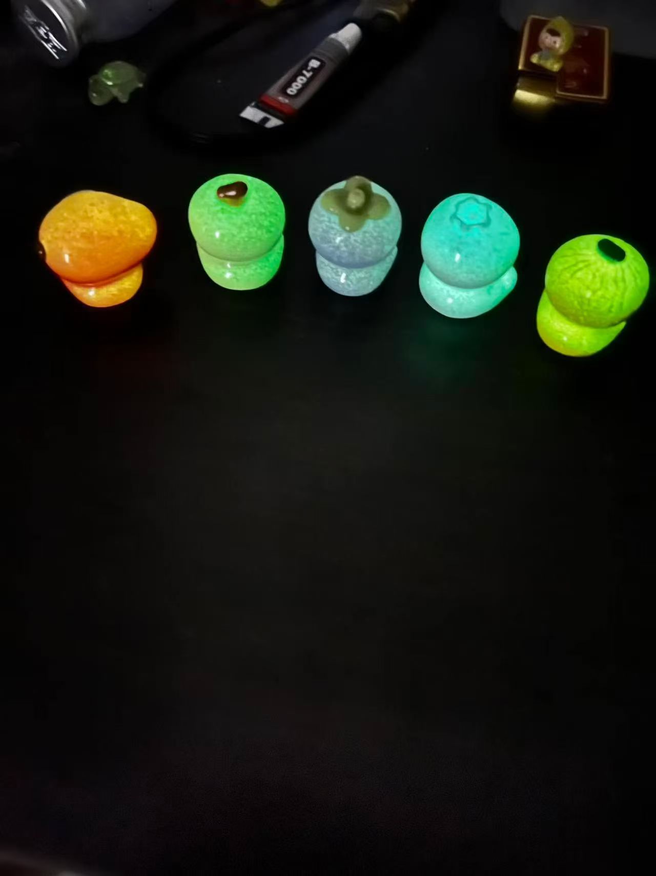 [直播拆】新配色亮面夜光水果崽崽树脂DIY挂件摆件
