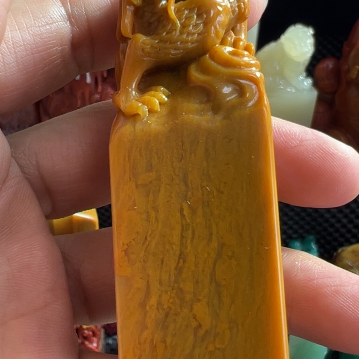 巴林石写***生巴林福黄一个