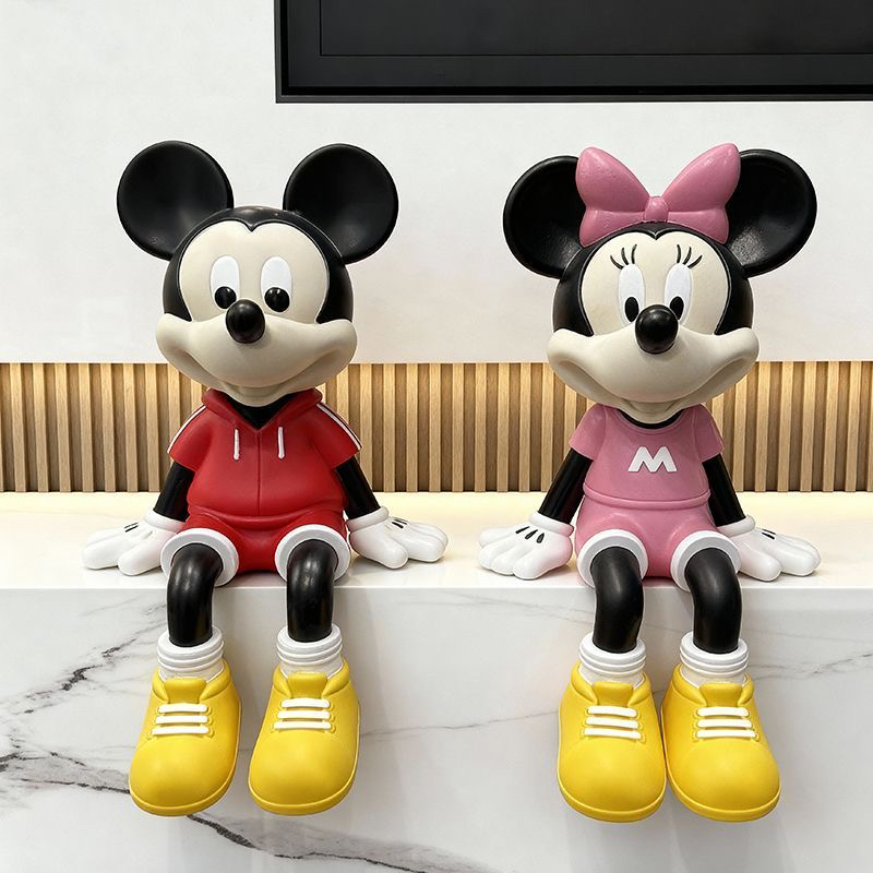 f儿童礼物年货坐姿米奇家居摆件工艺品电视柜客厅儿童房装饰礼品