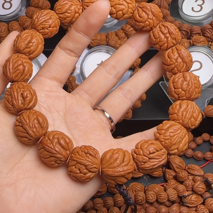 桃核手串龙纹桃核