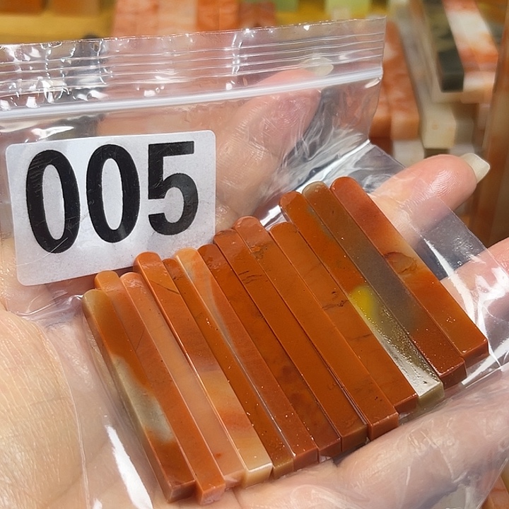 青田石印石老挝石牙签×14   0.4-0.5左右印面