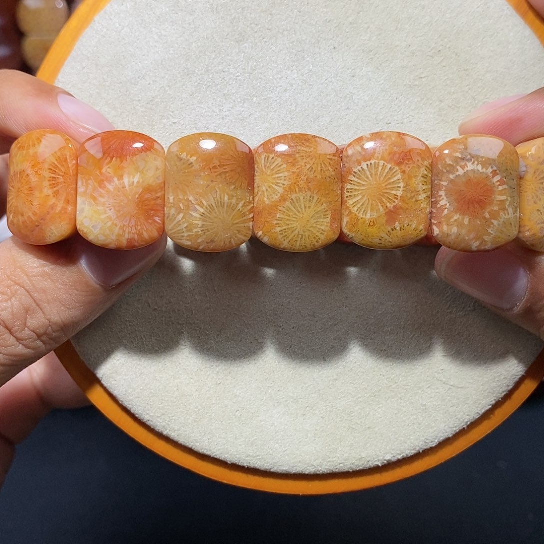 硅化珊瑚（珊瑚玉）手串未镶嵌20