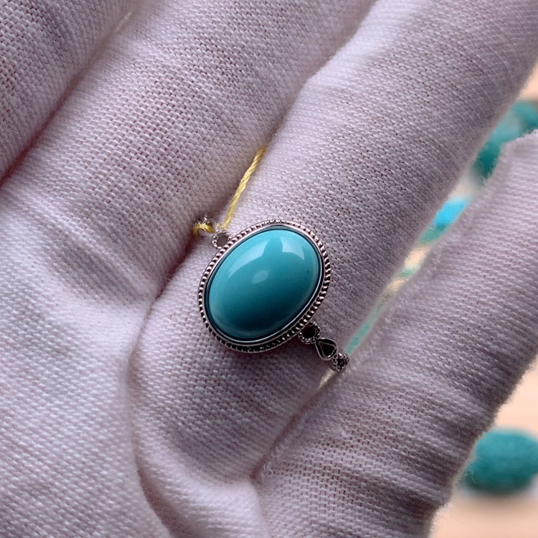 银S925镶嵌绿松石珠宝奇石盛****.