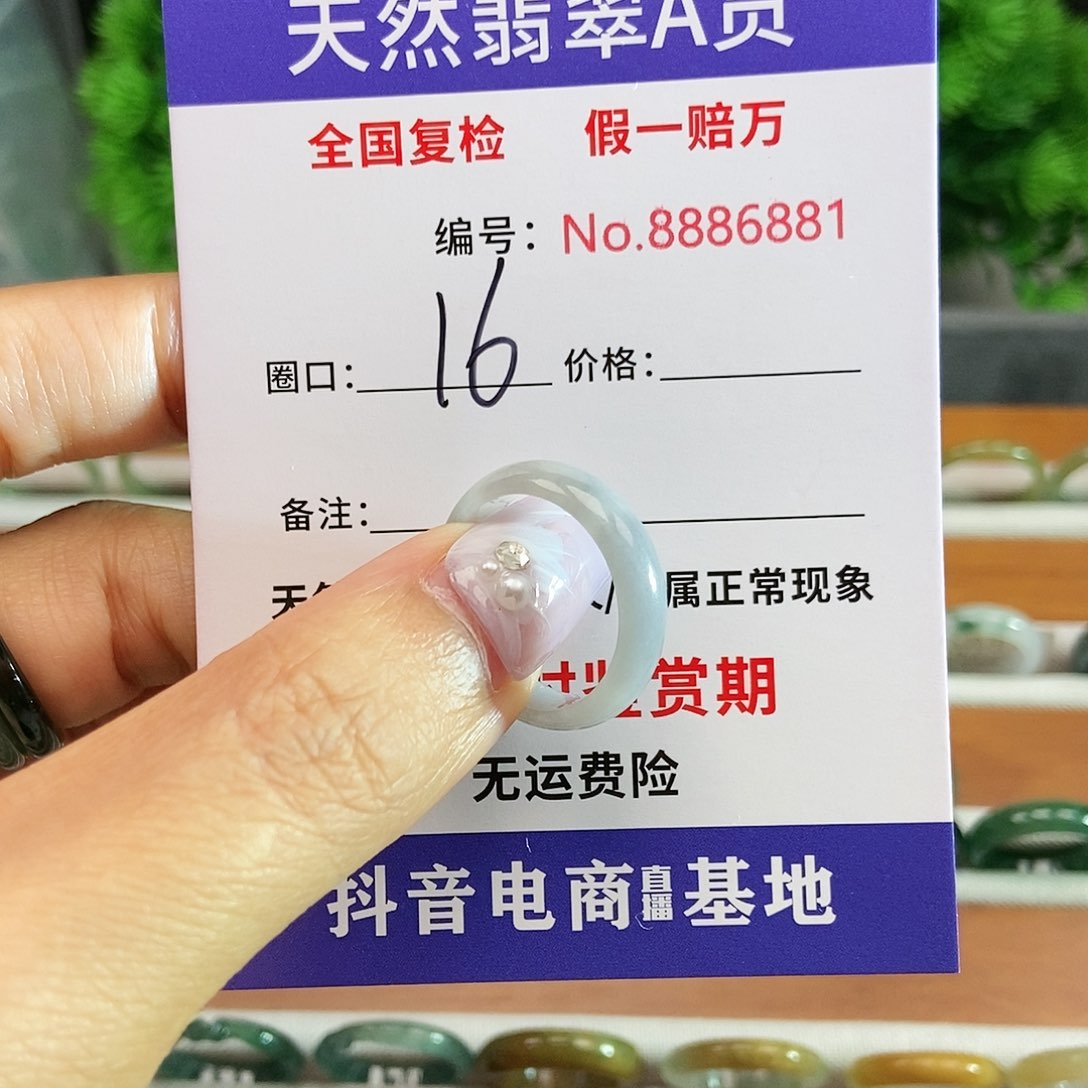 翡翠戒圈未镶嵌6881.......