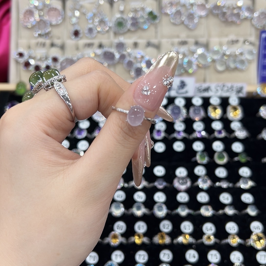 ～***贝戒指萤石银S925镶嵌