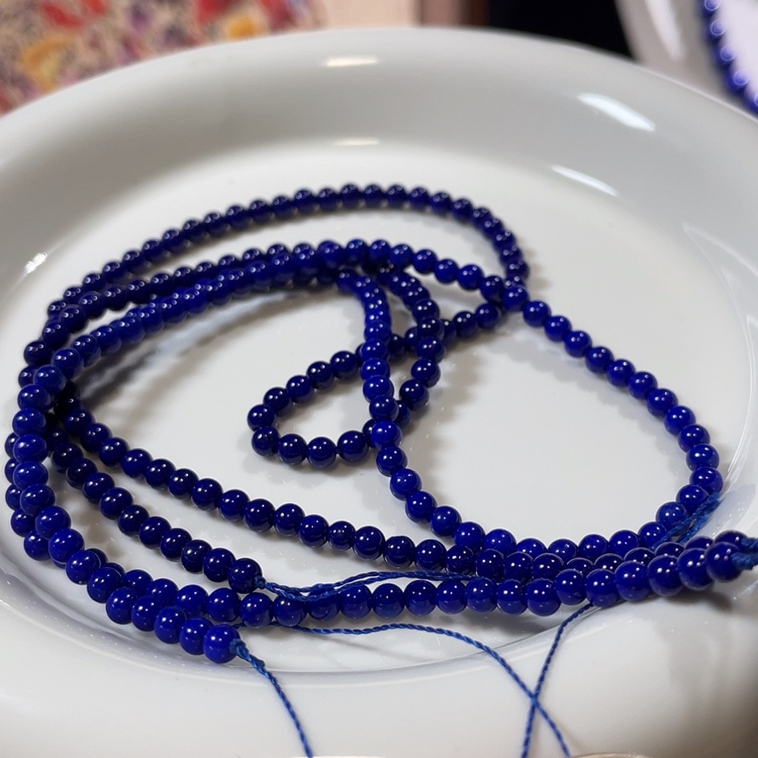 未镶嵌青金石手链S****y3.8mm高品