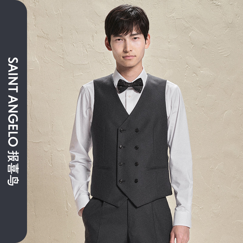 【十全十美】报喜鸟2025新款男士时尚正装西服马甲男外套男