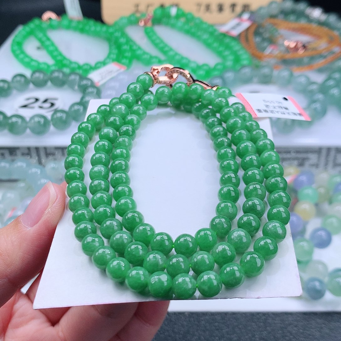 未镶嵌手链翡翠卡6mm