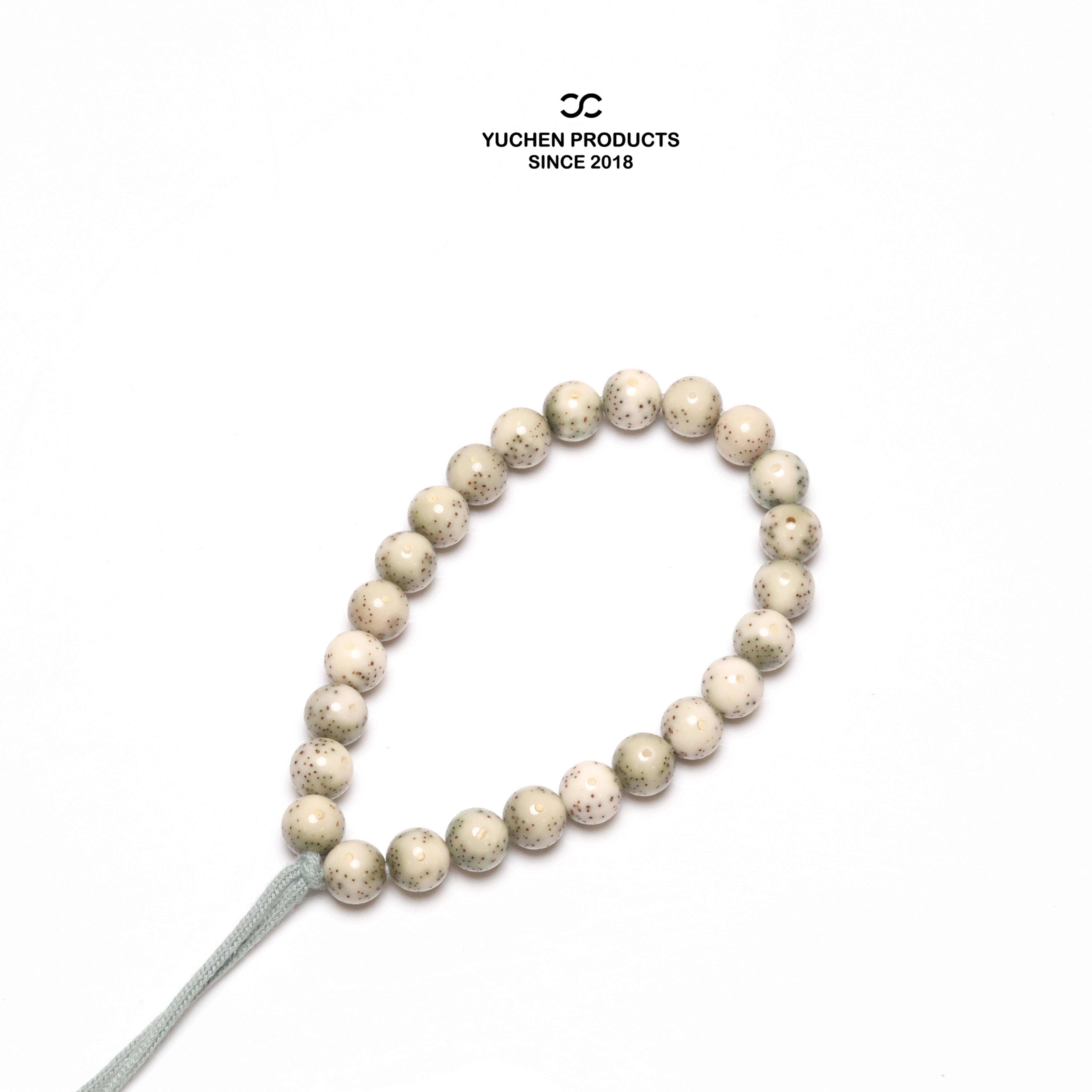 【宇辰】9MM 原生态石玉料糯冰玉化 收藏级圆珠正月星月菩提手持