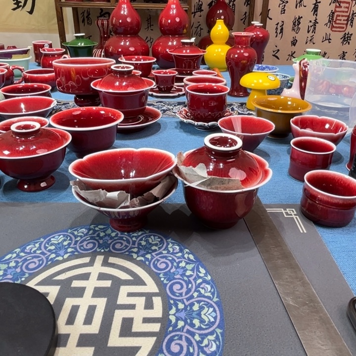 云***儿景德镇陶瓷盖碗套组