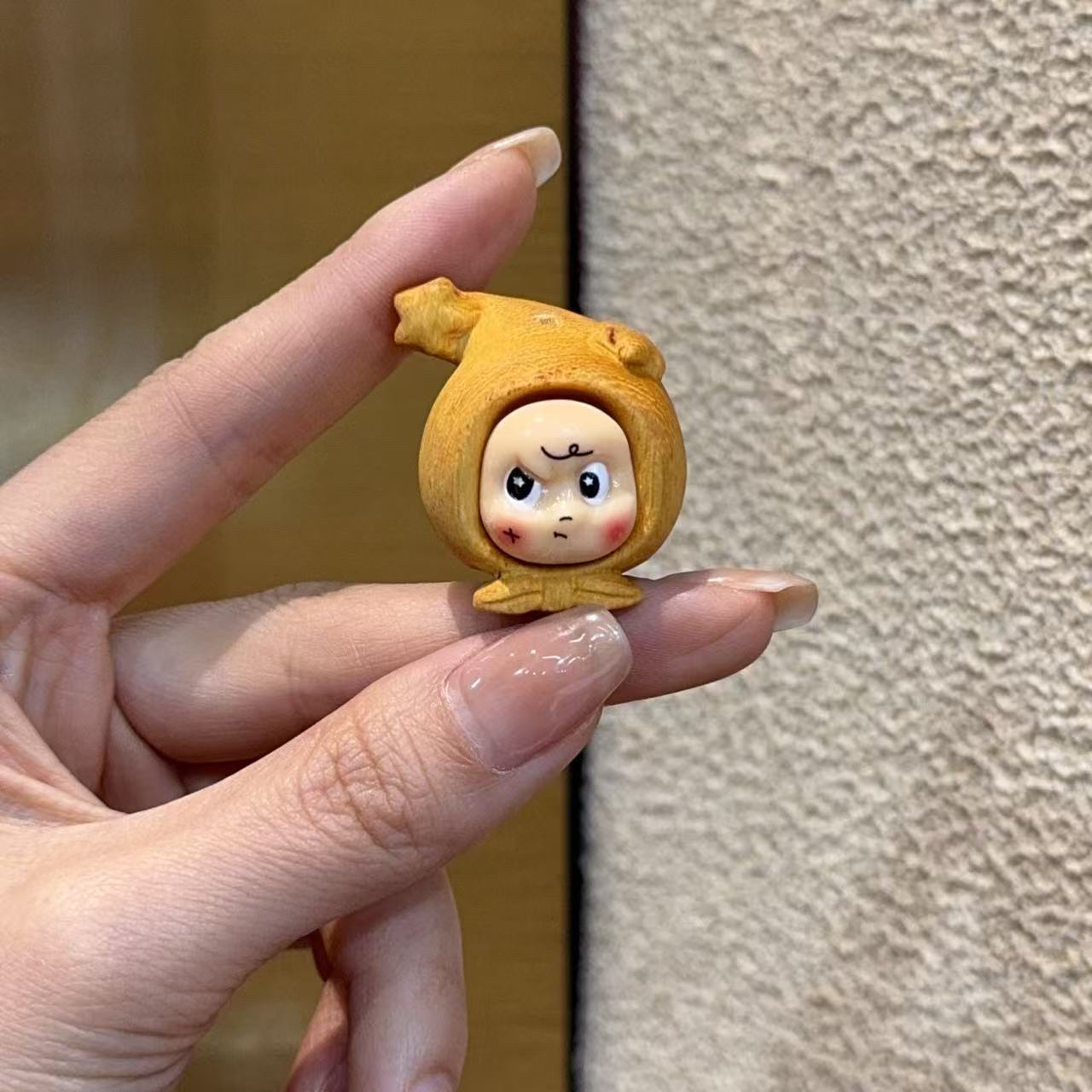 手工串珠DIY可爱卡通檀木小魔女星星人文玩配饰配件