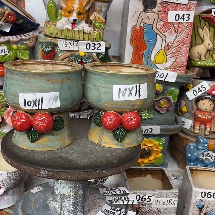 粗陶材质多肉花盆