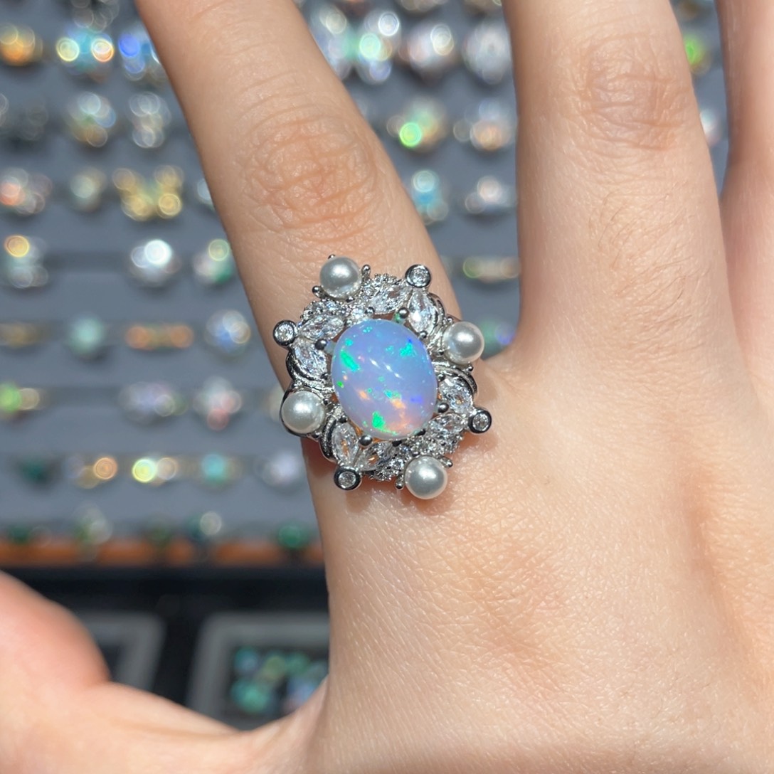 欧泊欧泊戒指银S925镶嵌