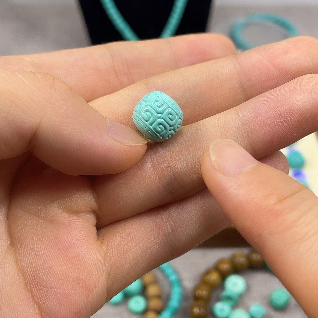 原生态湖北松配饰，直径12