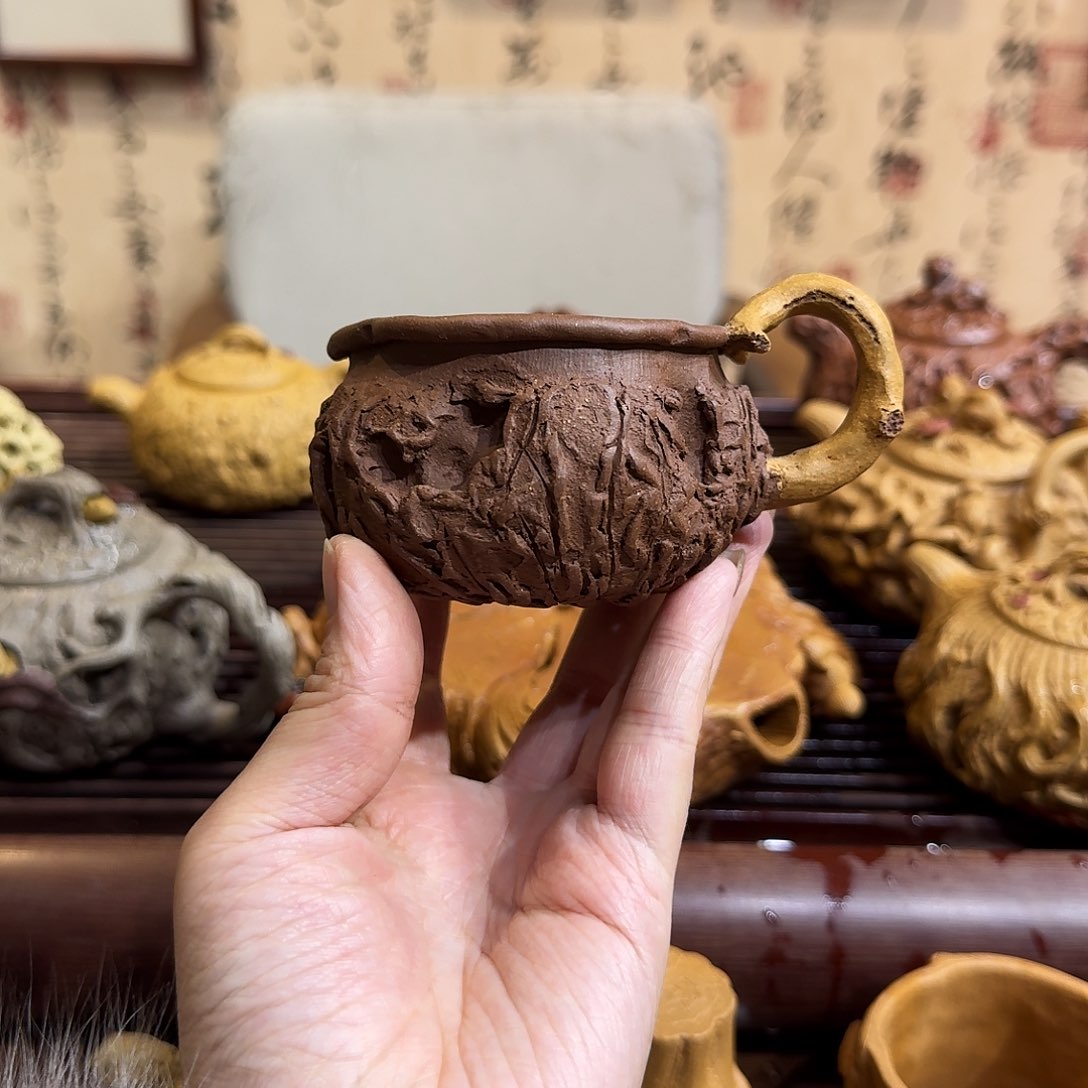 紫砂茶壶五彩段供春