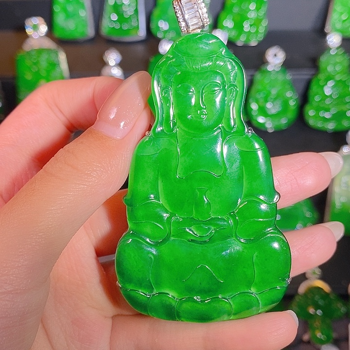 翡翠银S925镶嵌颈饰