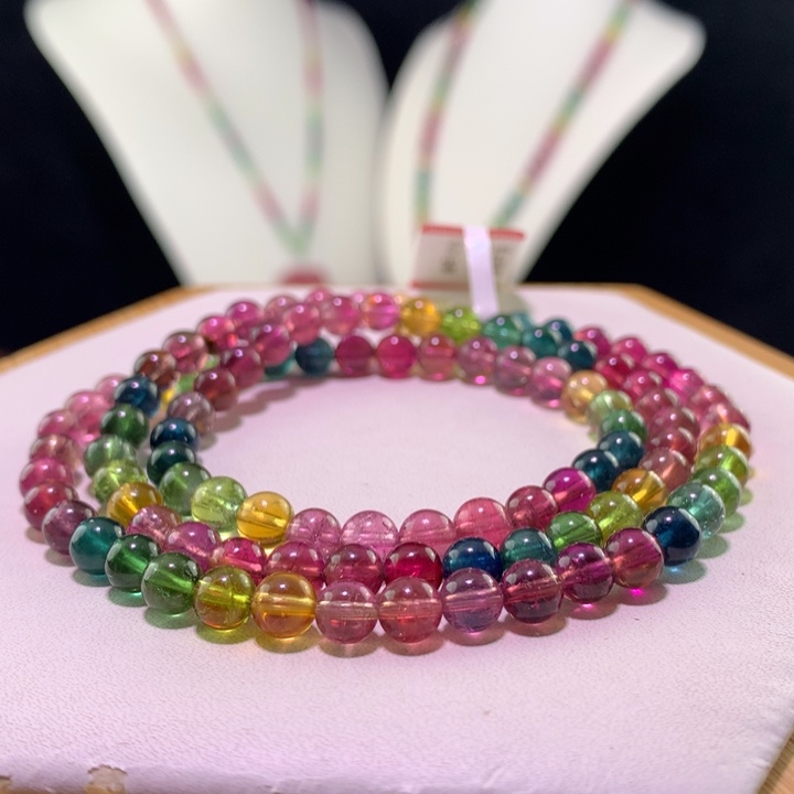 双色碧玺手链未镶嵌