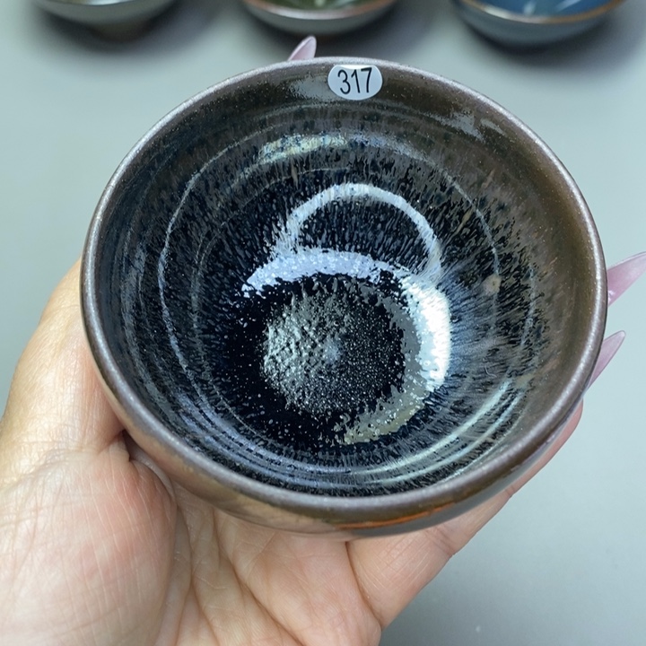 茶盏建窑建盏磨底柴烧主人杯微瑕