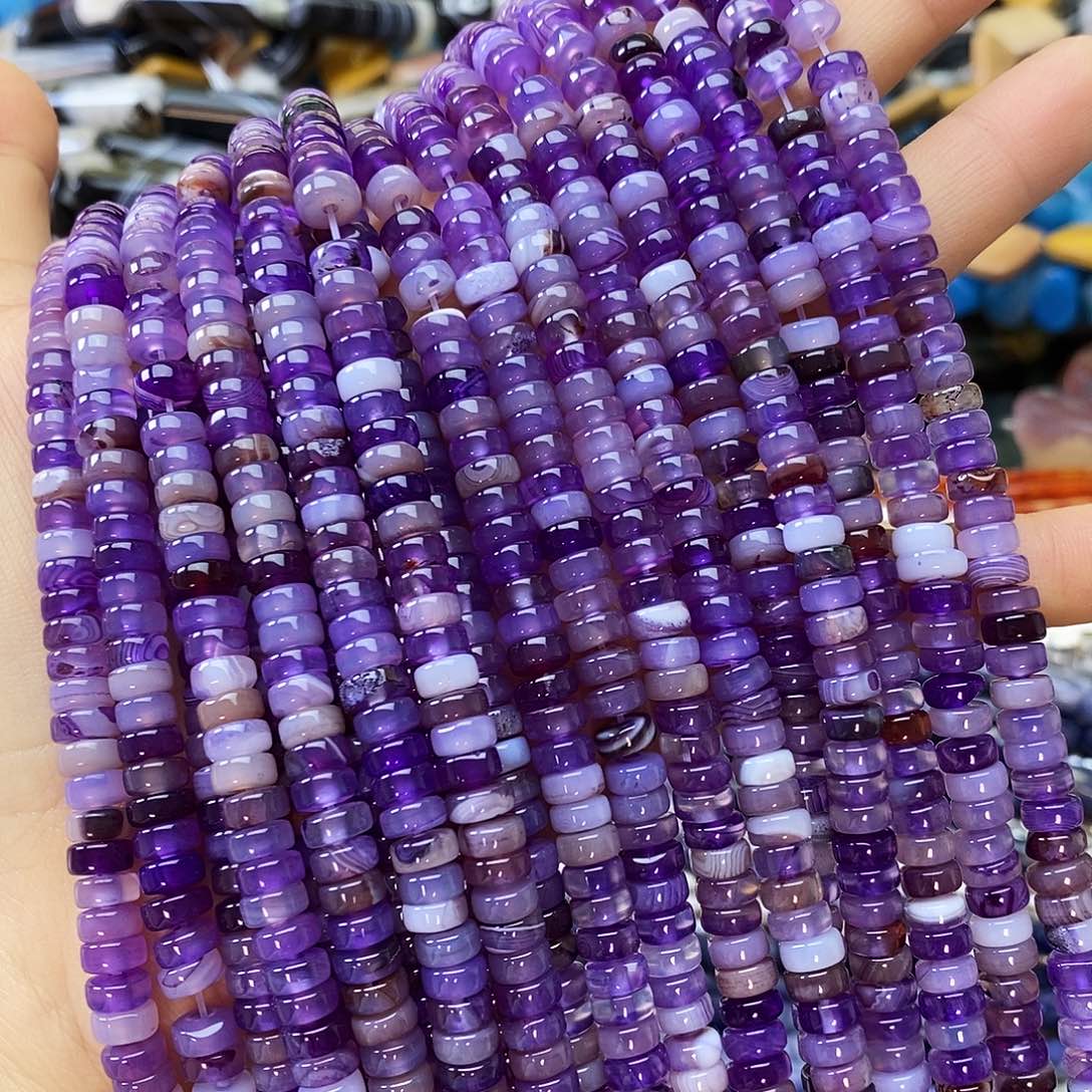 玛瑙/玉髓未镶嵌珠宝半成品卡六玛瑙一条