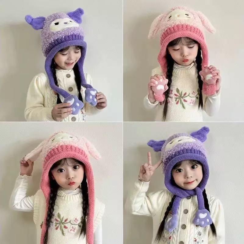 一顶过多！超可爱卡通护耳针织帽N2326