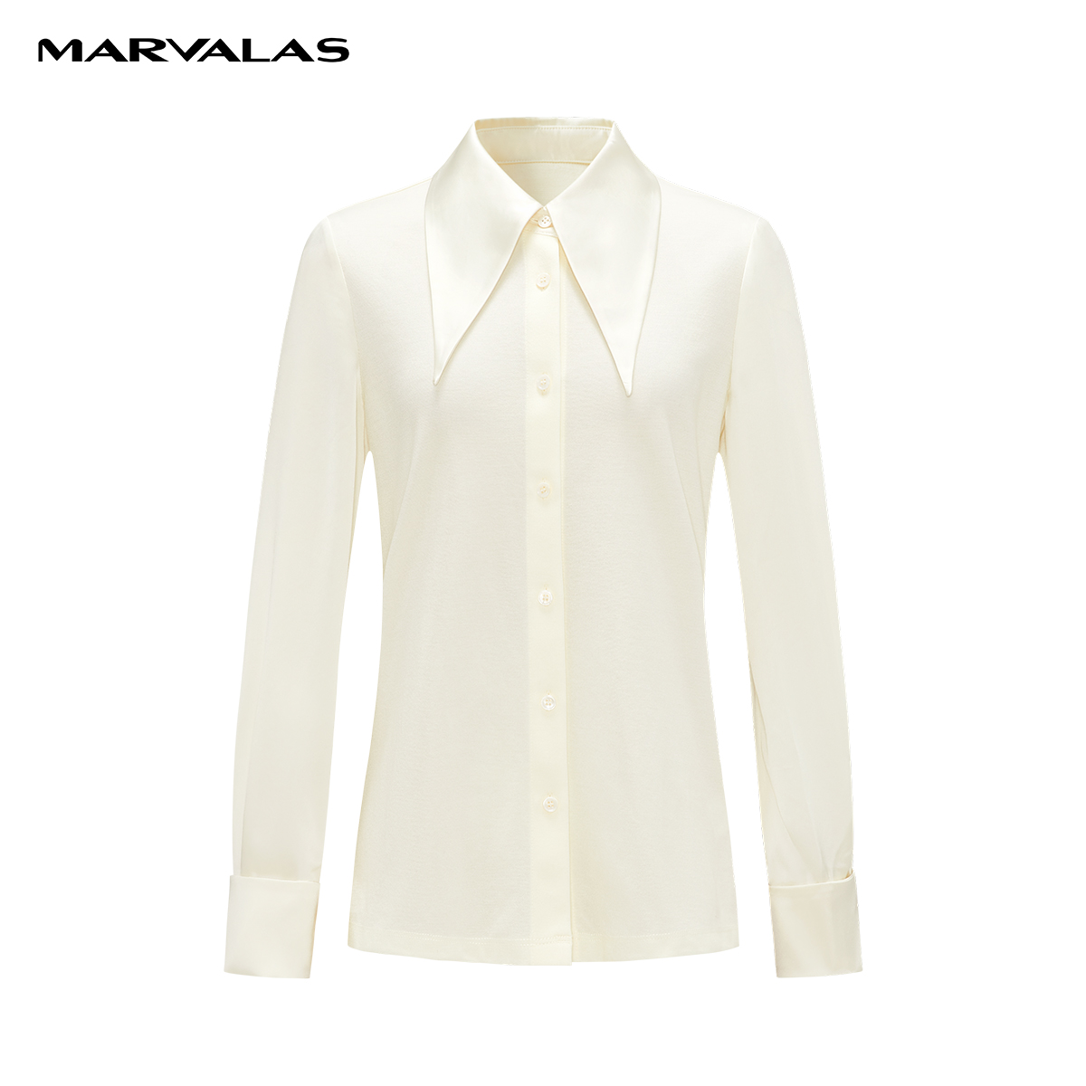 【彤彤专属】曼德诗醋酸衬衫2023秋冬莱赛尔天丝弹力衬衣M311306769