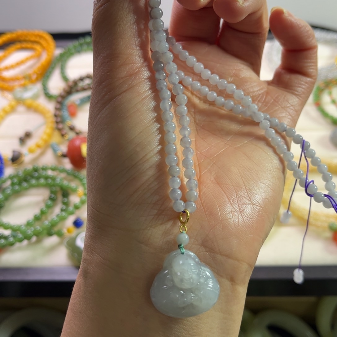 和田玉项链未镶嵌杳*