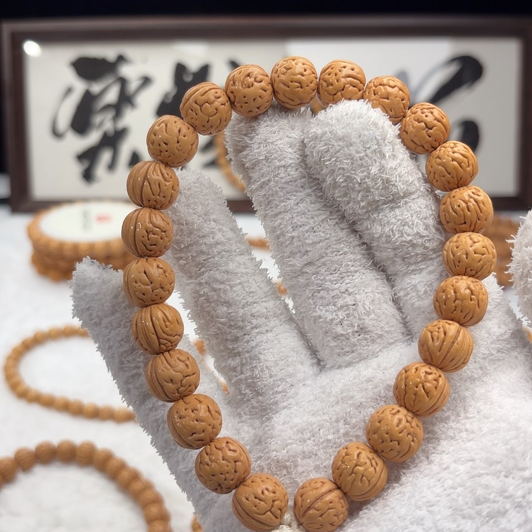 沉***⁷桃核手串1.2加「小粗金」野生桃核手持