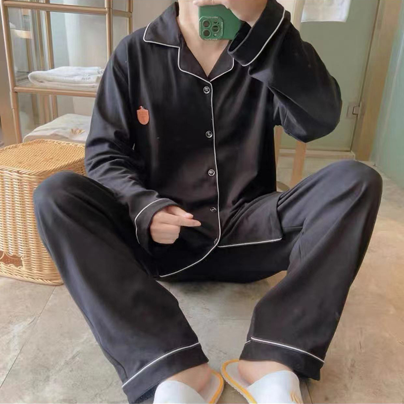 【8号链接】男款高货春秋款长袖纯棉秋冬全棉男士睡衣家居服套装