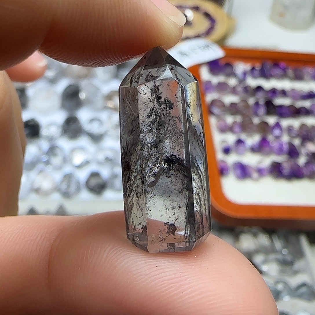 水晶未镶嵌珠宝半成品闪灵柱子