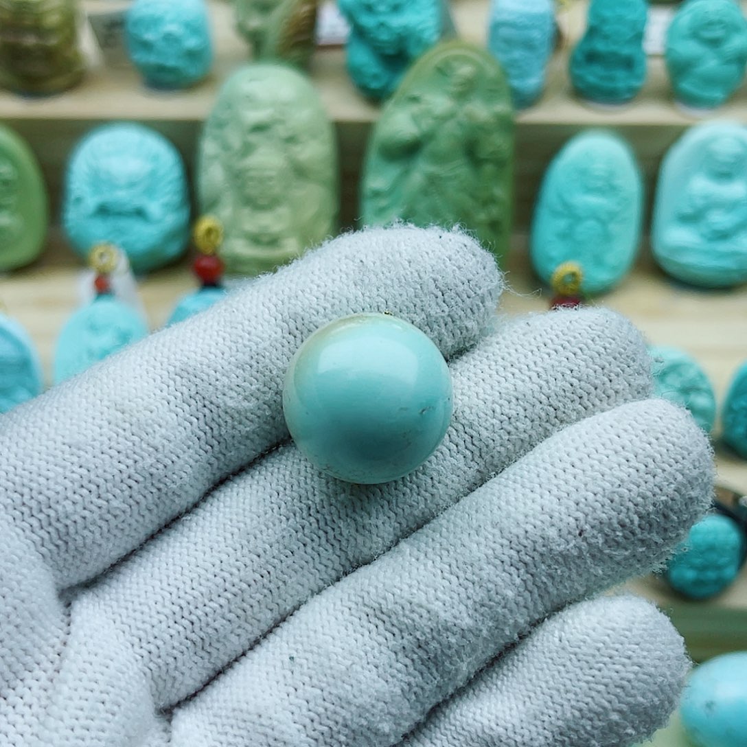 绿松石未镶嵌珠宝奇石18mm