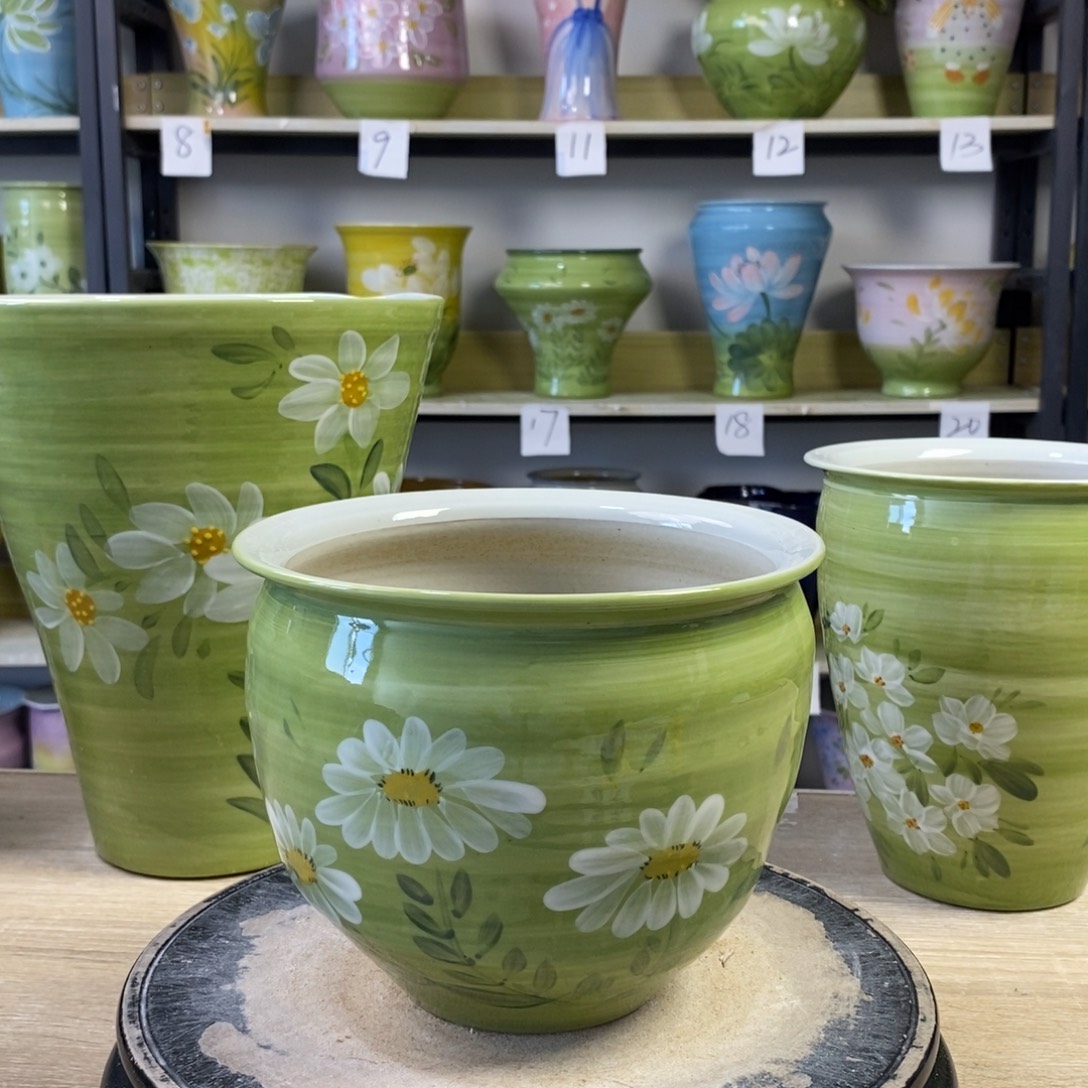 景德镇手绘陶瓷花盆